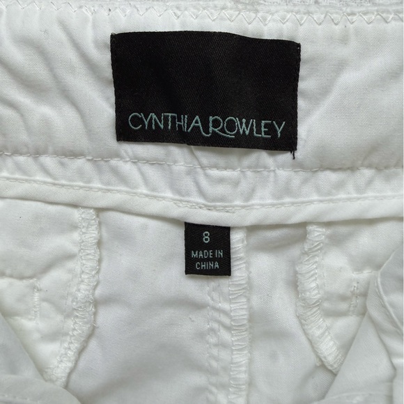 Cynthia Rowley White Cotton Eyelet Shorts size 8 Summer Chic - Picture 8 of 13